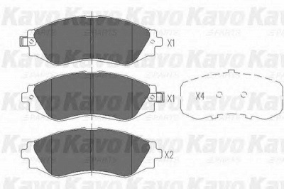 KAVO PARTS kbp1001 -  Комплект тормозных колодок, дисковый тормоз
